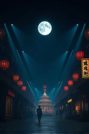 《雪原牧歌》竖版海报，风雪中的牧场小屋与远处的炊烟
