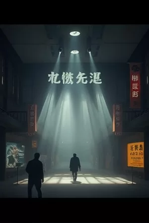 《木马计划》竖版海报,冷色调实验室里的环形控制台