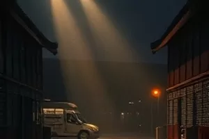 《白桦回廊》横版海报,白桦林间延伸的木栈道