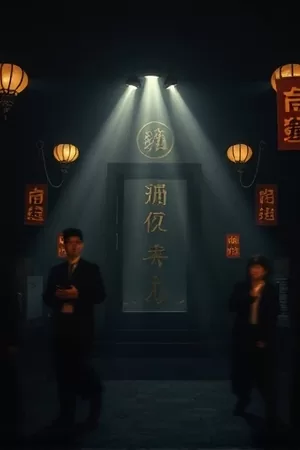《长夜归途》竖版海报,暴雪夜的公路与卡车远光灯